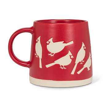 Wide Base Mug with Cardinals