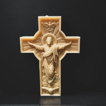 Jesus Statue Candle 5.5x4in - Religion