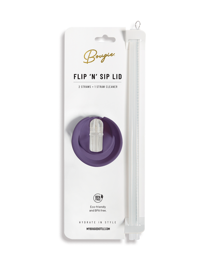 Replacement Flip ’N’ Sip Lid - Leak-Proof Handle with Straws