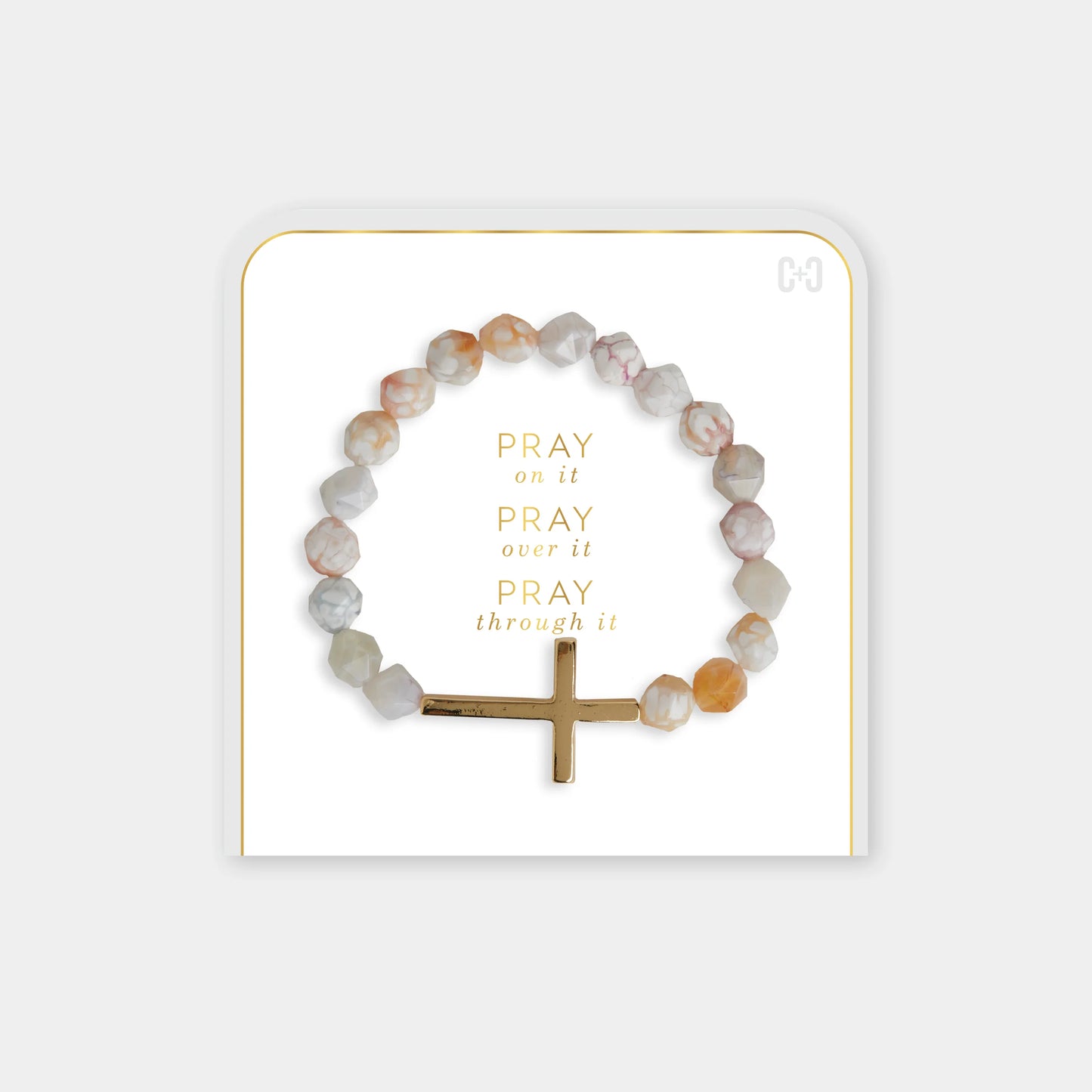 Pray on it, Pray over it, Pray through it Bracelet - SeaFoam