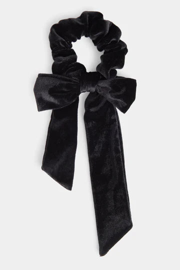 Velvet Bow Hair scrunchie-black