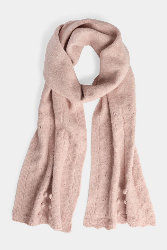 Sweet Scallop Scarf- Dusty Rose