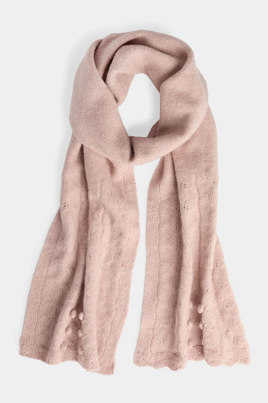 Sweet Scallop Scarf- Dusty Rose