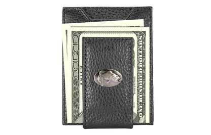 Bass Magnetic Leather Slim Wallet: Crazyhorse Brown