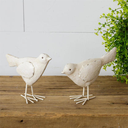 Birds - Standing, Distressed White -sold separately