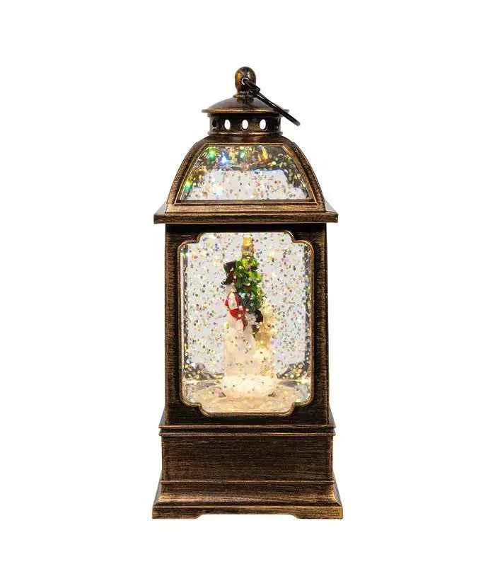 6.54" Battery Operated LED Snowman Water Lantern