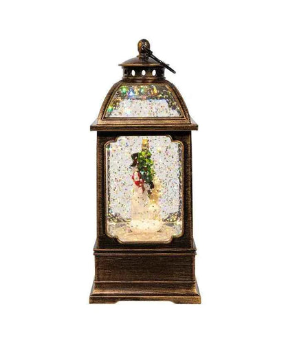 6.54" Battery Operated LED Snowman Water Lantern