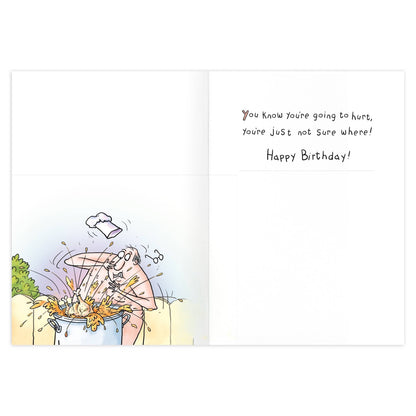 Frying Food Birthday Card