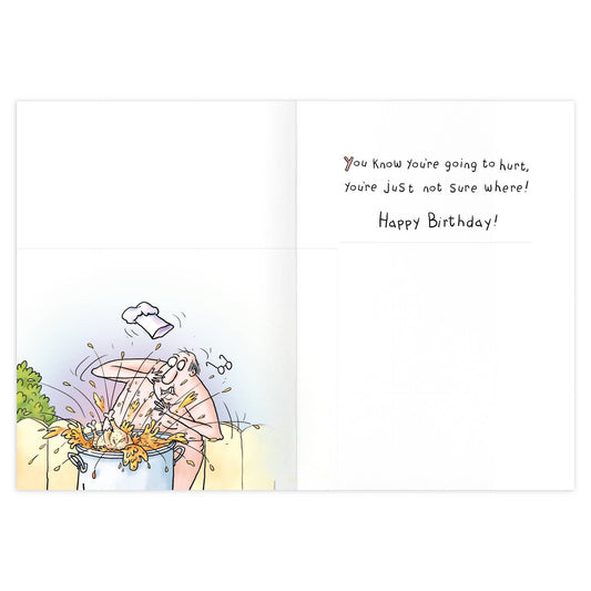 Frying Food Birthday Card