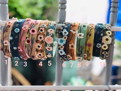 Floral Embroidered Headband