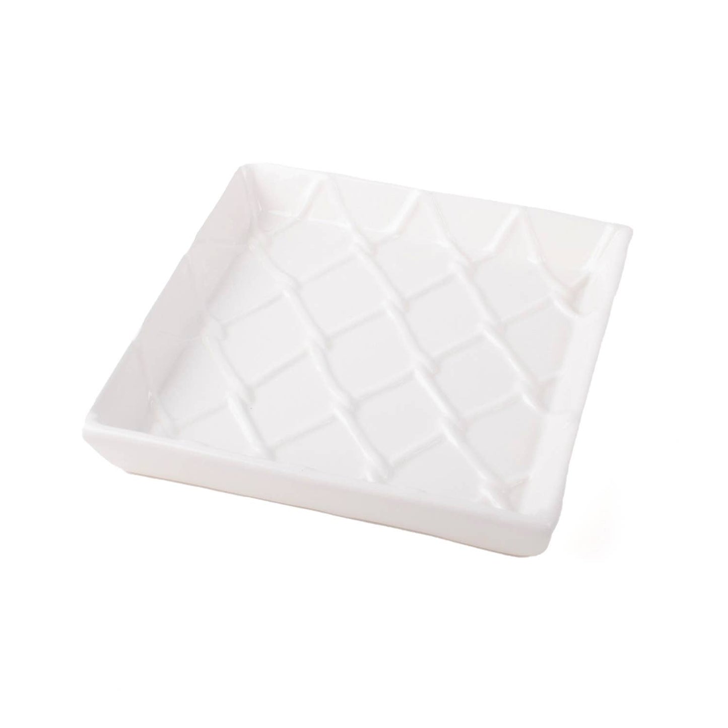 8 Oak Lane - White Textured Beverage Napkin Tray