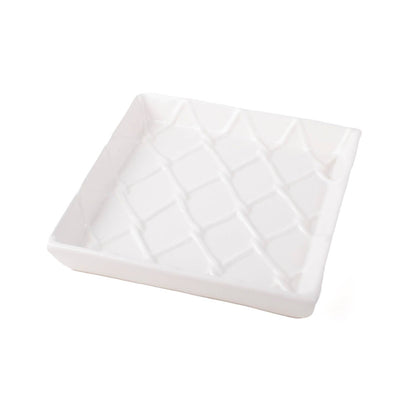 8 Oak Lane - White Textured Beverage Napkin Tray