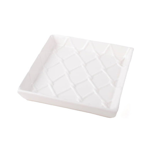 8 Oak Lane - White Textured Beverage Napkin Tray