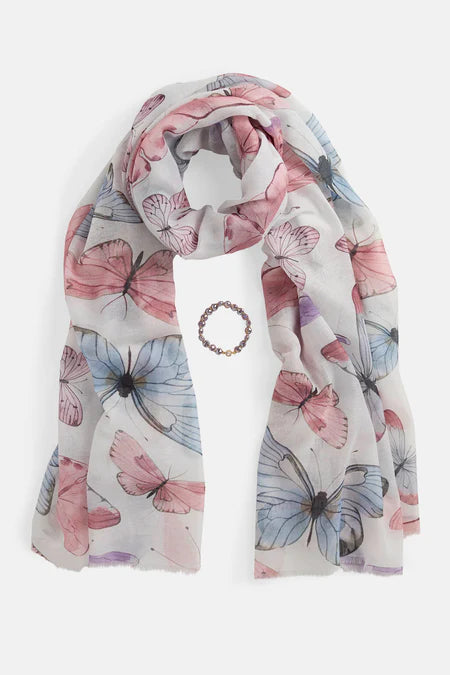 Butterfly Scarf + Bracelet