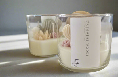 The Succulent Scented 3 Wick Cactus Candle Jar