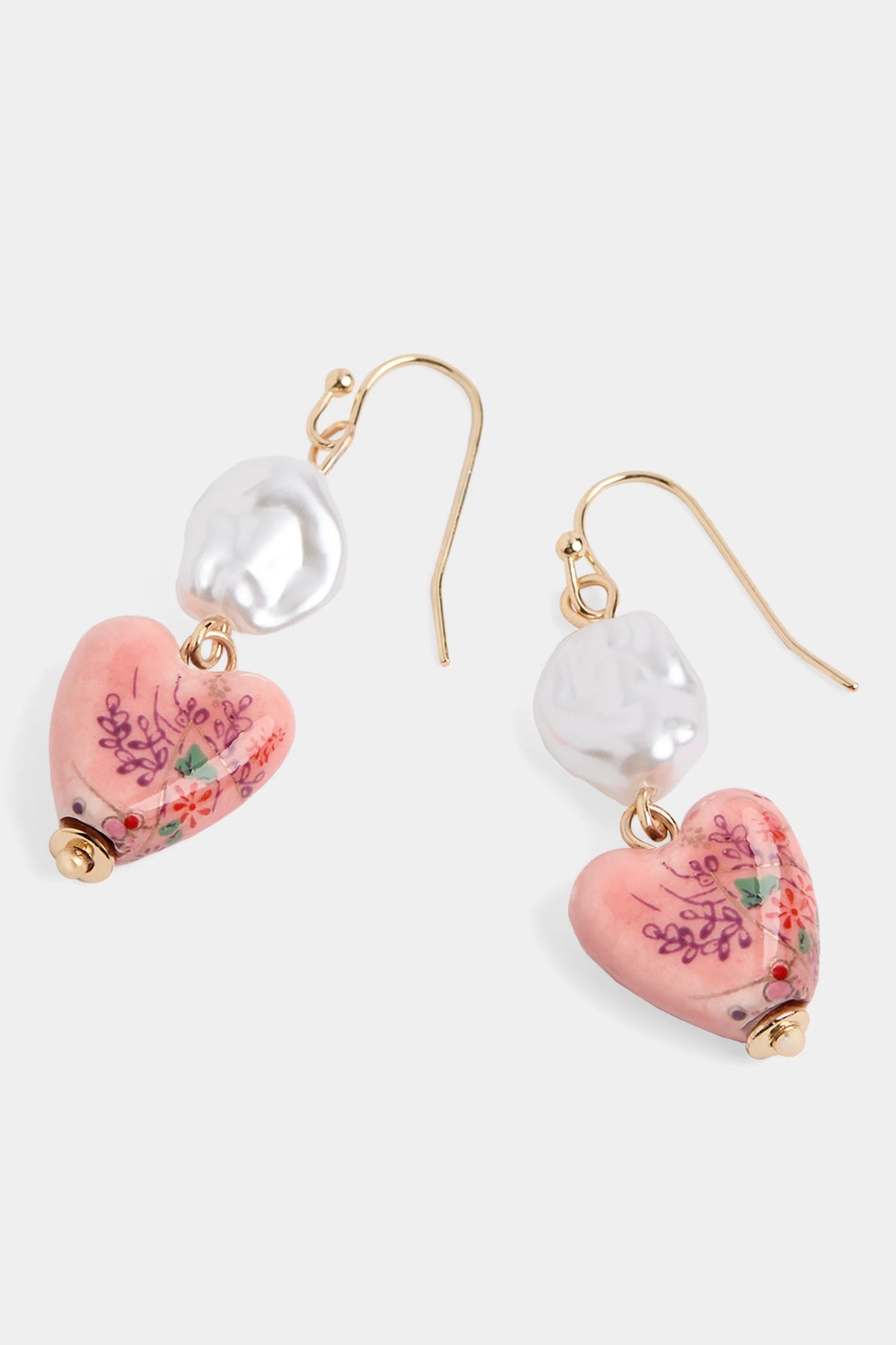 Charming Blossom Earrings - Pink Heart