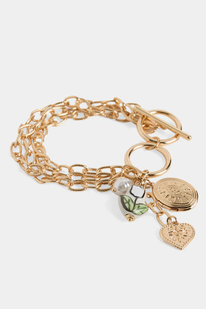 Charming Blossom T-Bracelet - Blue Tullip