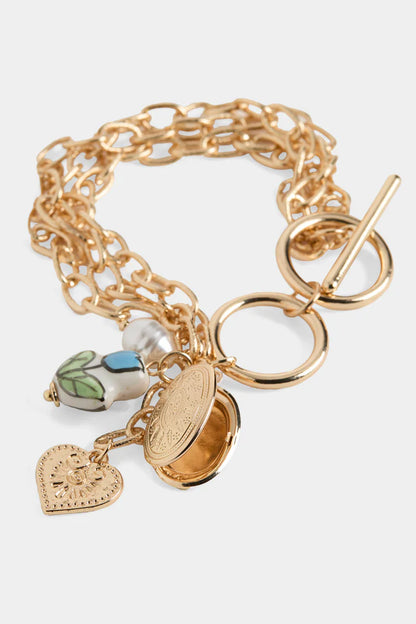 Charming Blossom T-Bracelet - Blue Tullip