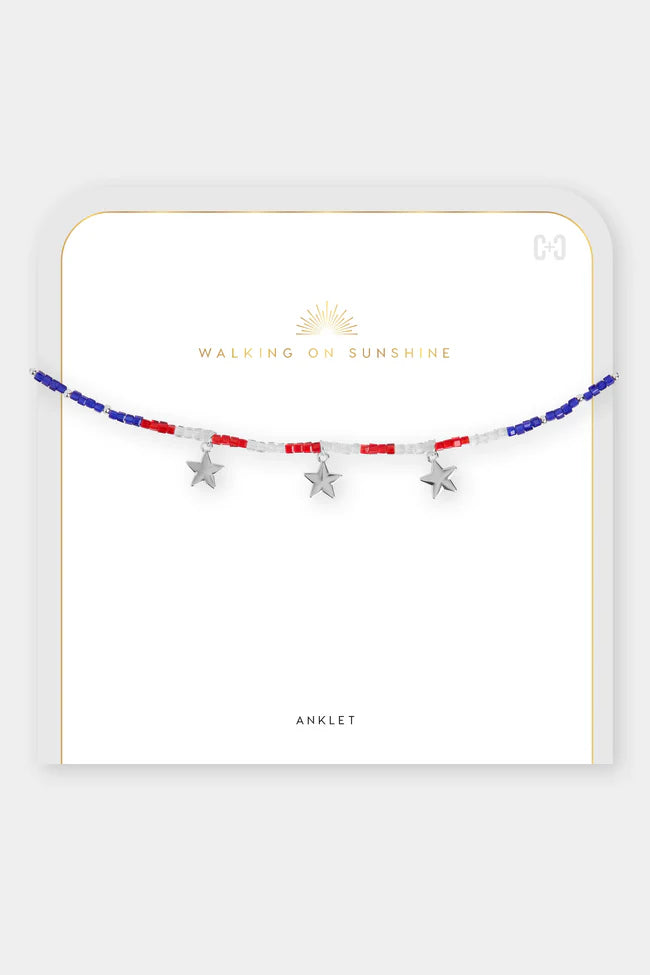 Patriotic Stars Anklet