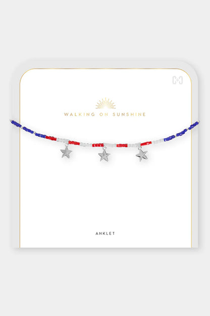 Patriotic Stars Anklet