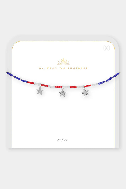 Patriotic Stars Anklet