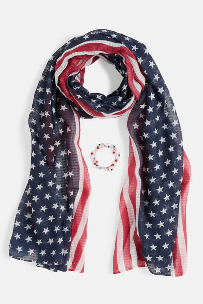 USA Flag and Bracelet SOLD AS SET