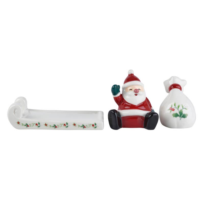 Winterberry Salt Pepper Santa Sled Giftbox
