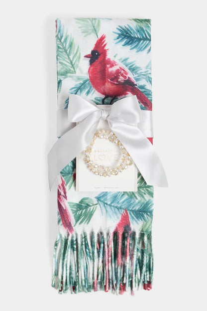 Cardinal Scarf + Bracelet Set