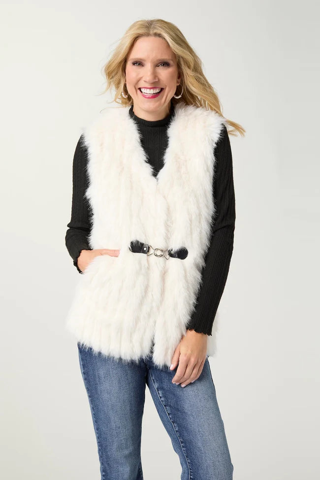 Cordova Faux Fur Vest with Front Closure