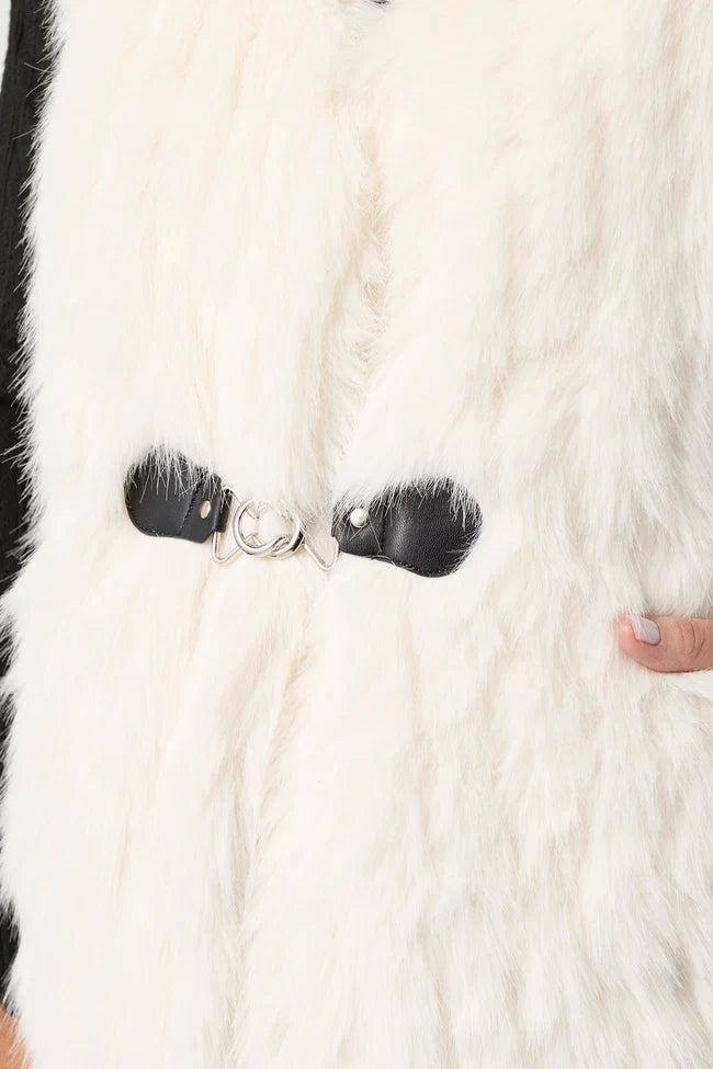 Cordova Faux Fur Vest with Front Closure