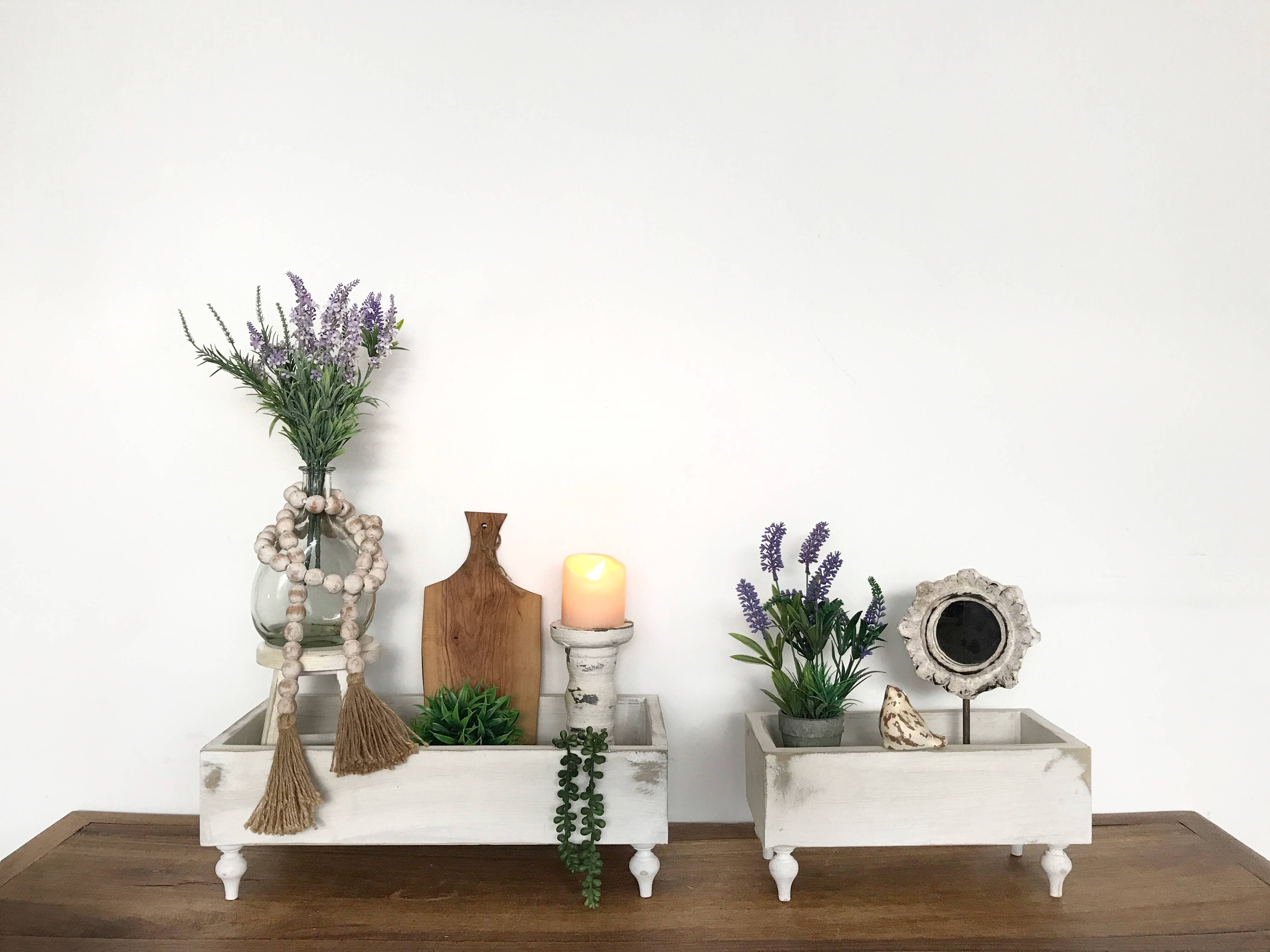Ceramic Riser Tray Rectangle Set of 2 Rectangular Tray Risers – The Olive Branch Boutique