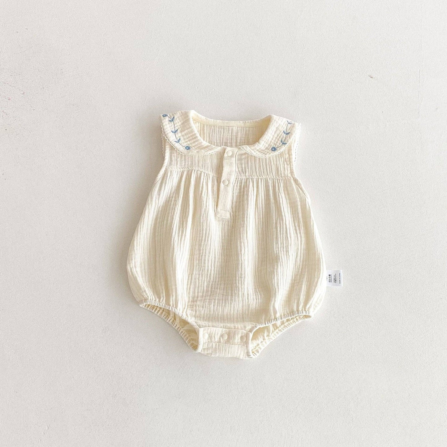 Baby Girl Sleeveless Flowers Bodysuit