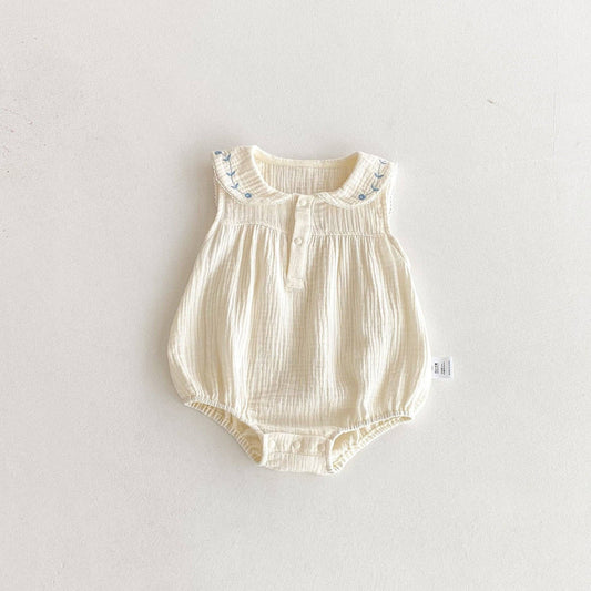Baby Girl Sleeveless Flowers Bodysuit