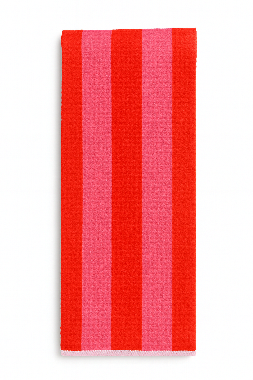 Valentines Kitchen Towel Pink & Red Stripe Microfiber