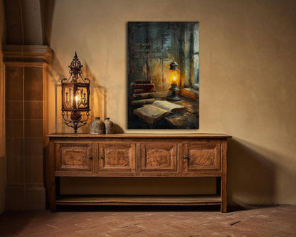 Christian Scripture Canvas Sign Psalm 119 Bible Verse Art