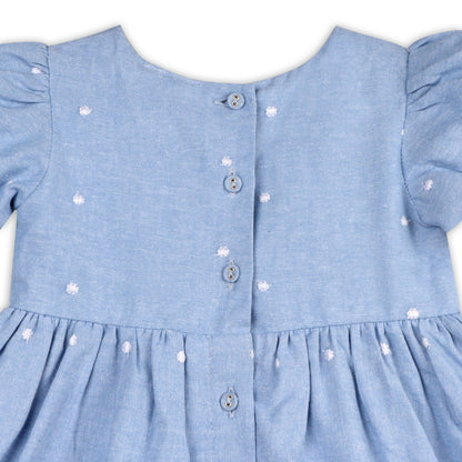 Viverano Organics - Isla Chambray Baby Dress + Bloomer (Organic Cotton)