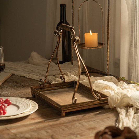 Vagabond Vintage - Antique Gold Metal Serving Tray (Set of 2)