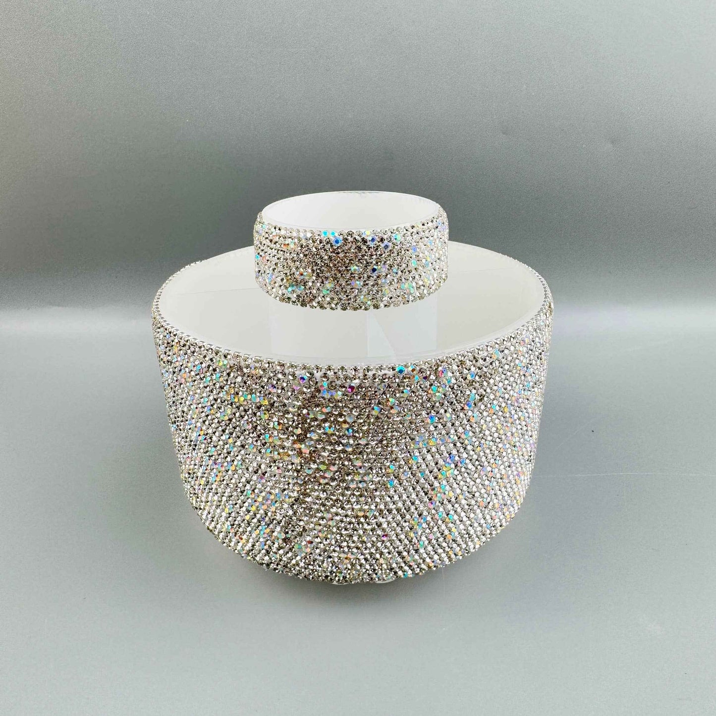 Ceramic Rhinestone Make Up Brush Rotatable Holder 5 Slot CR0001: Multi-Colored