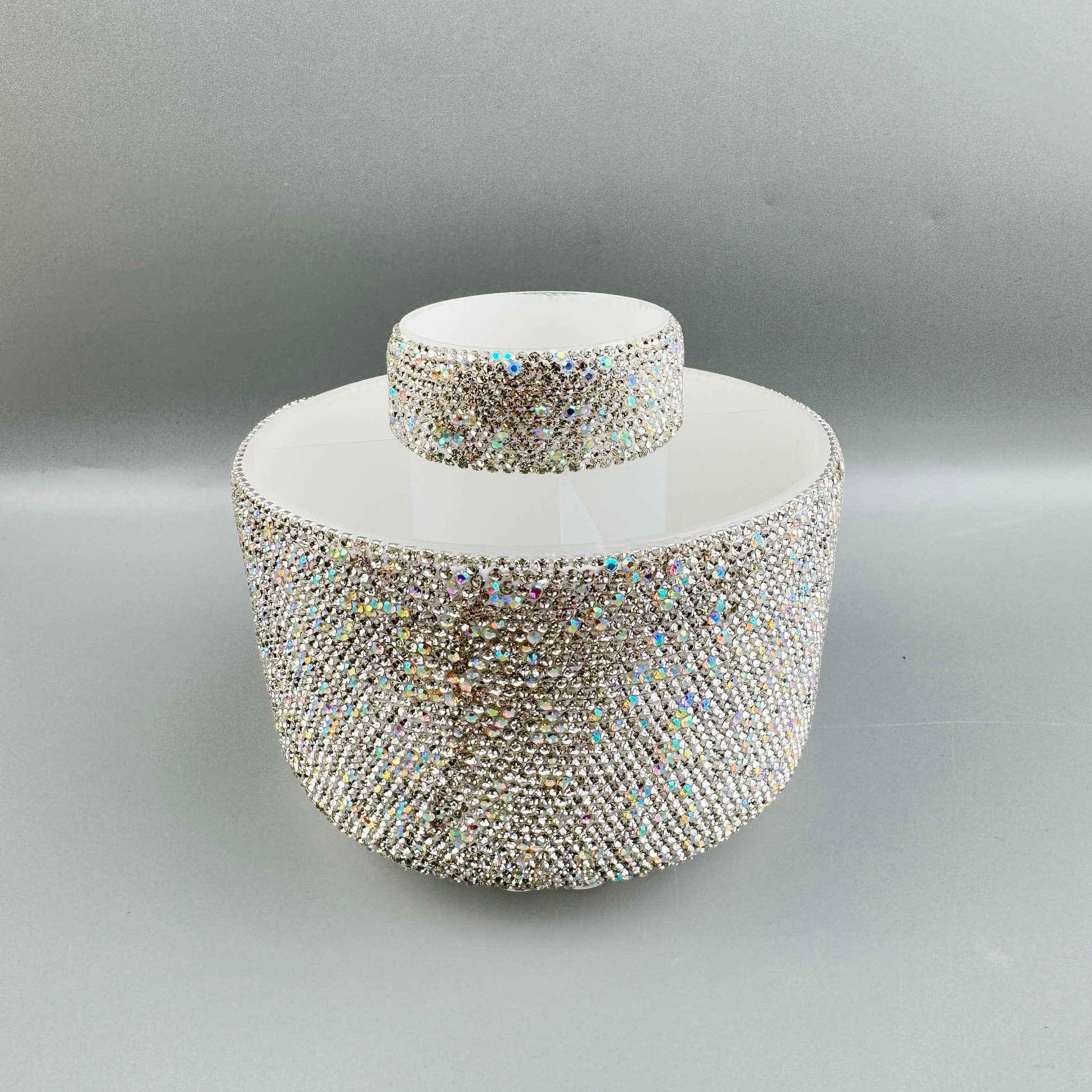 Ceramic Rhinestone Make Up Brush Rotatable Holder 5 Slot CR0001: Multi-Colored