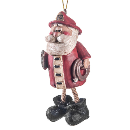 Fireman Santa Christmas Ornament