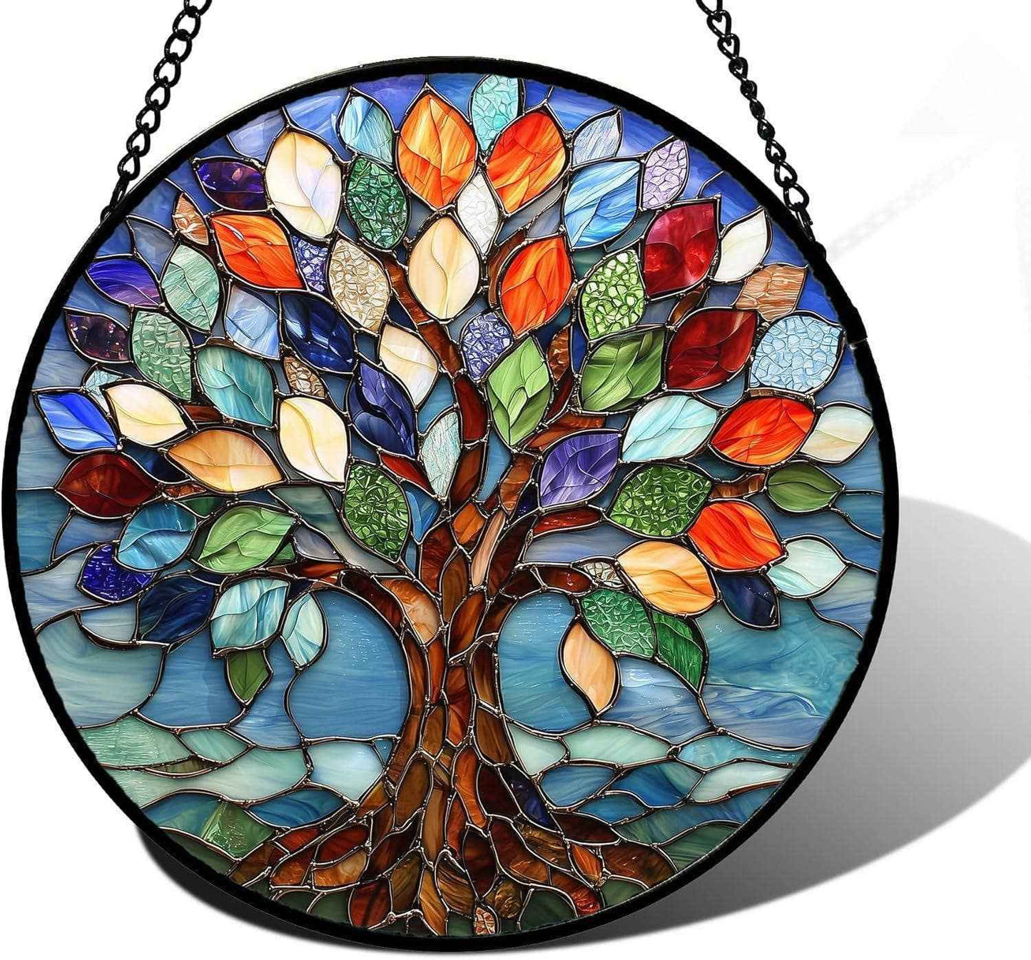 Colorful Tree of Life Suncatchers, Birthday Gift for Mom