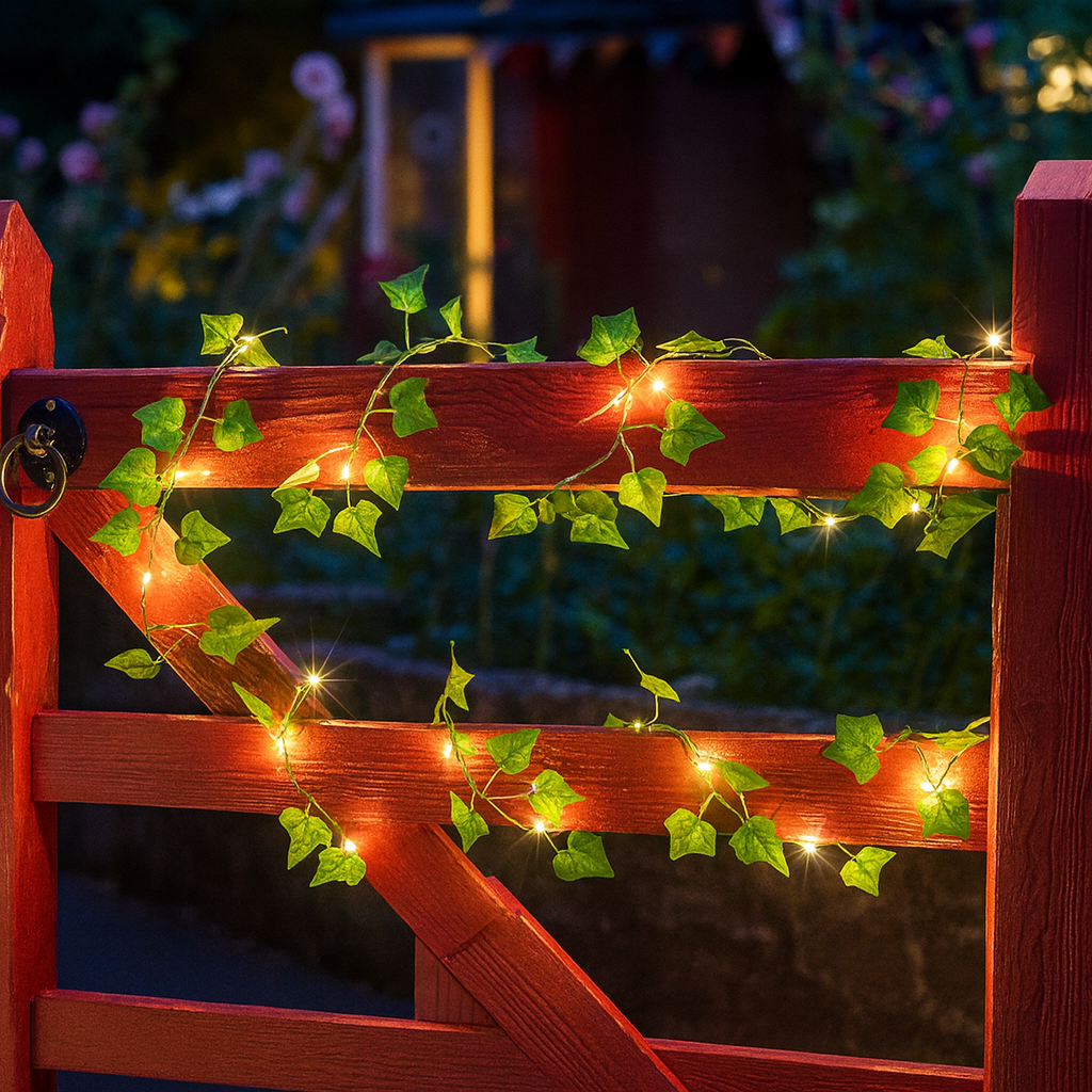 Green Leaf LED Fairy Lights 10m 100 LEDs Decor