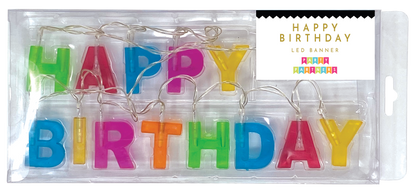 LED Happy Birthday Banner