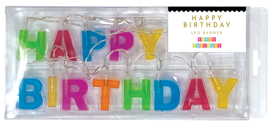LED Happy Birthday Banner