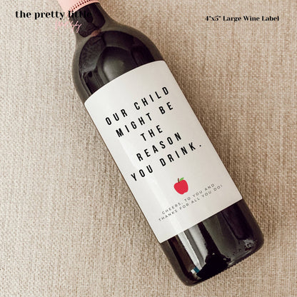 Teacher Appreciation Gift, Teacher Wine Labels, Gift For Teacher, Teacher Gift, End of the School Year Gift For Teacher , Teacher Gift Box
