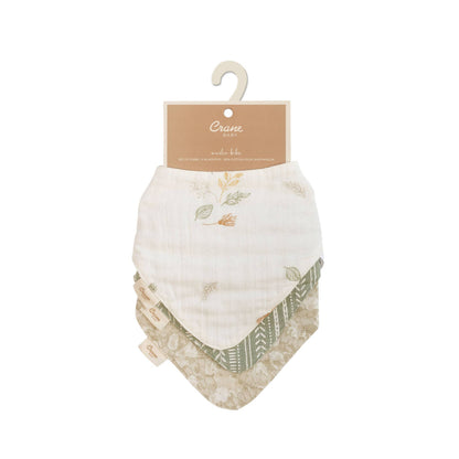 Willow Sage Muslin Cotton Bandana Baby Bib (3 Pack)