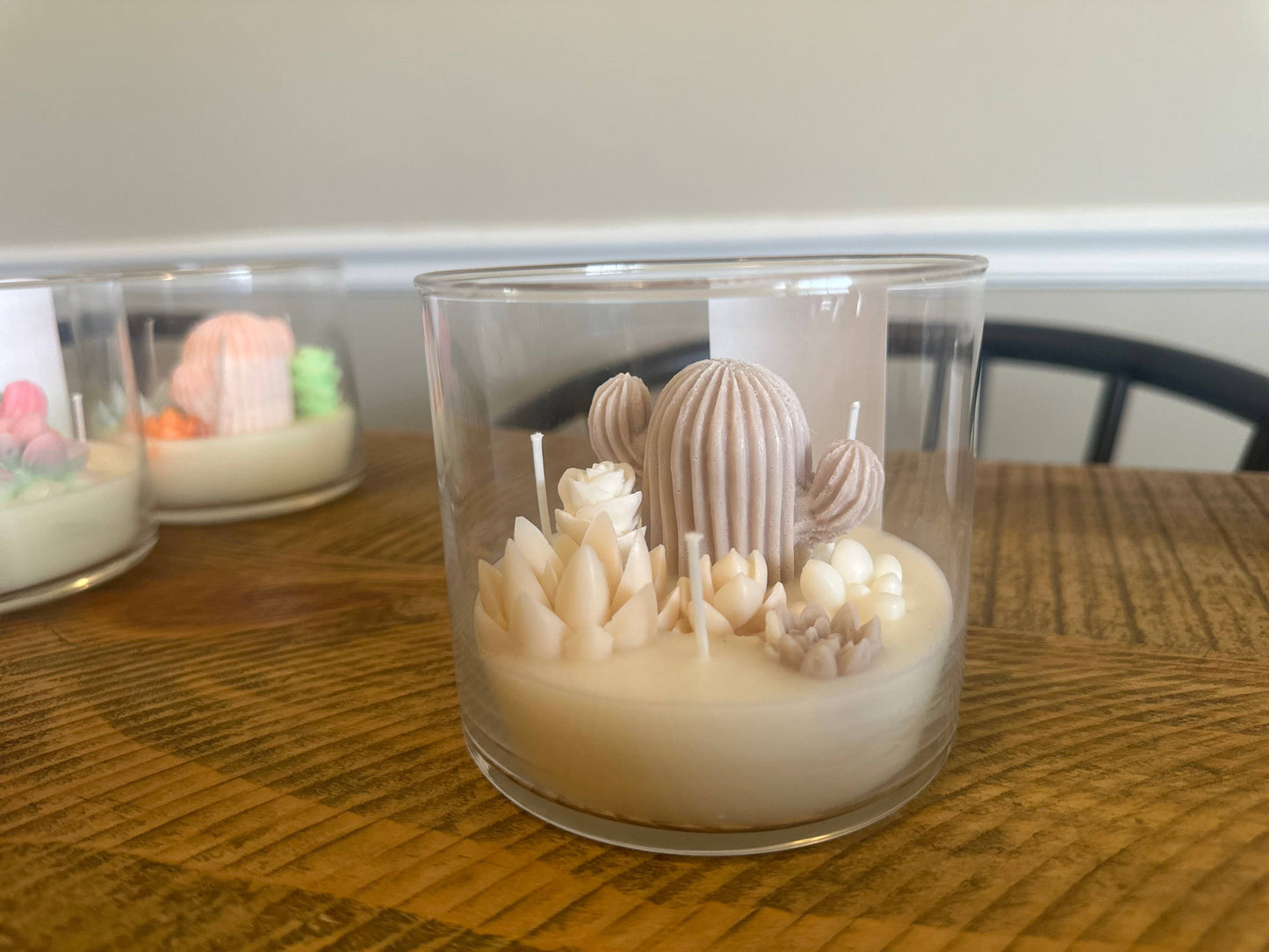 The Succulent Scented 3 Wick Cactus Candle Jar
