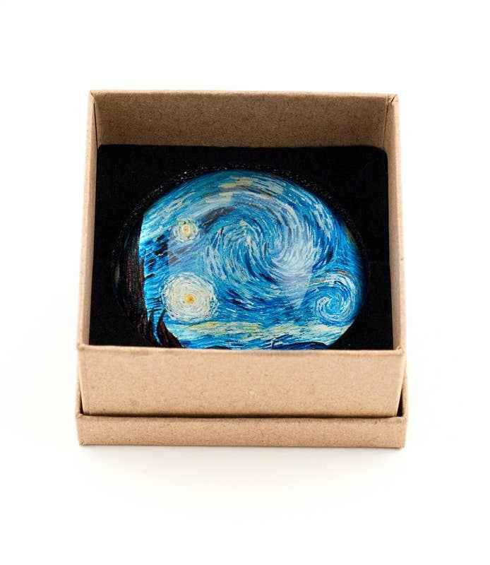 Vincent Van Gogh's Starry Night Crystal Dome Paper Weight