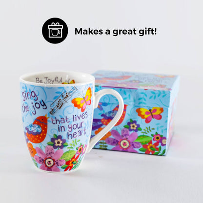 Divinity Boutique - Sing Joy Bird, Psalm 66: 2 Ceramic Curvy Mug