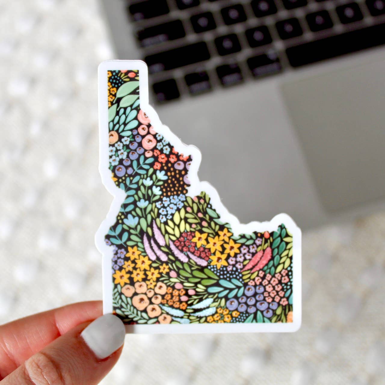 Idaho Floral State Sticker